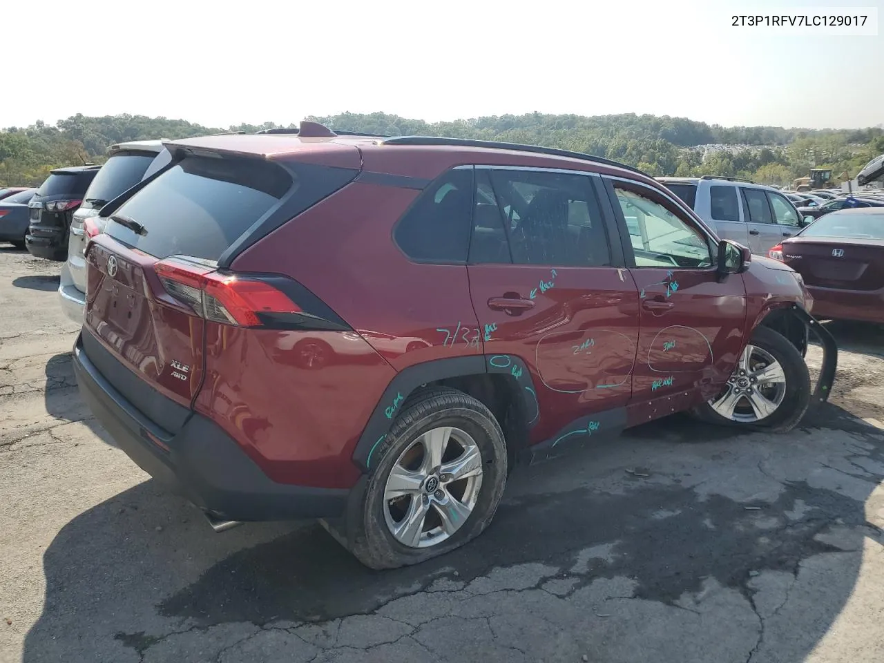 2020 Toyota Rav4 Xle VIN: 2T3P1RFV7LC129017 Lot: 71989474