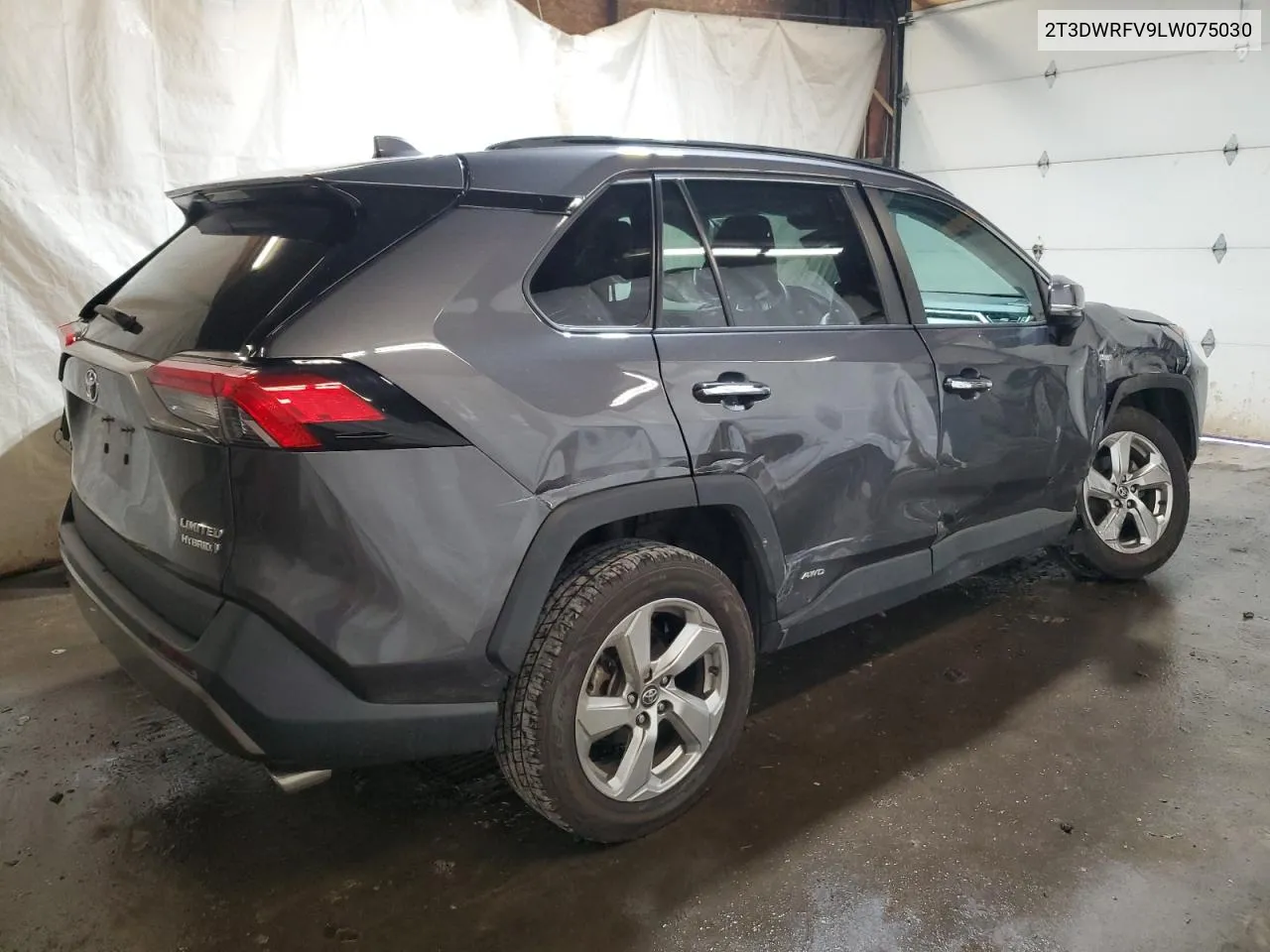 2020 Toyota Rav4 Limited VIN: 2T3DWRFV9LW075030 Lot: 72509884