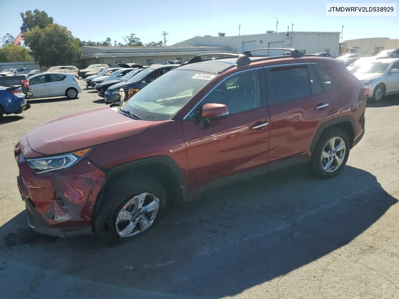 2020 Toyota Rav4 Limited VIN: JTMDWRFV2LD538929 Lot: 73131494