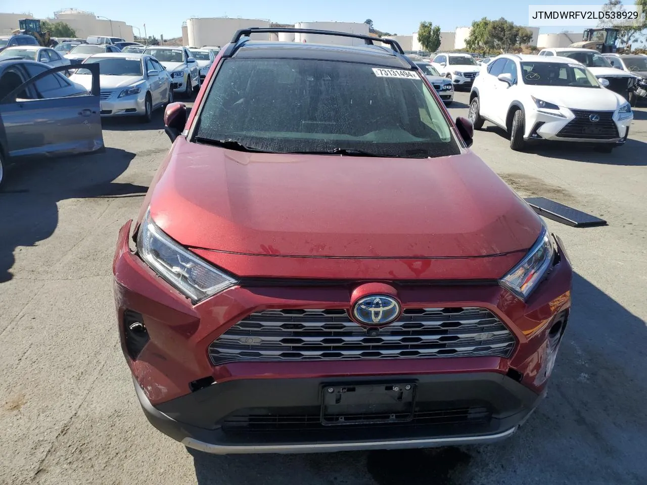 2020 Toyota Rav4 Limited VIN: JTMDWRFV2LD538929 Lot: 73131494