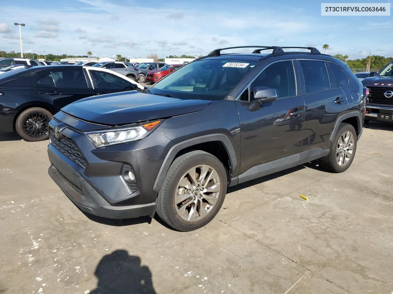 2020 Toyota Rav4 Xle Premium VIN: 2T3C1RFV5LC063646 Lot: 73870234