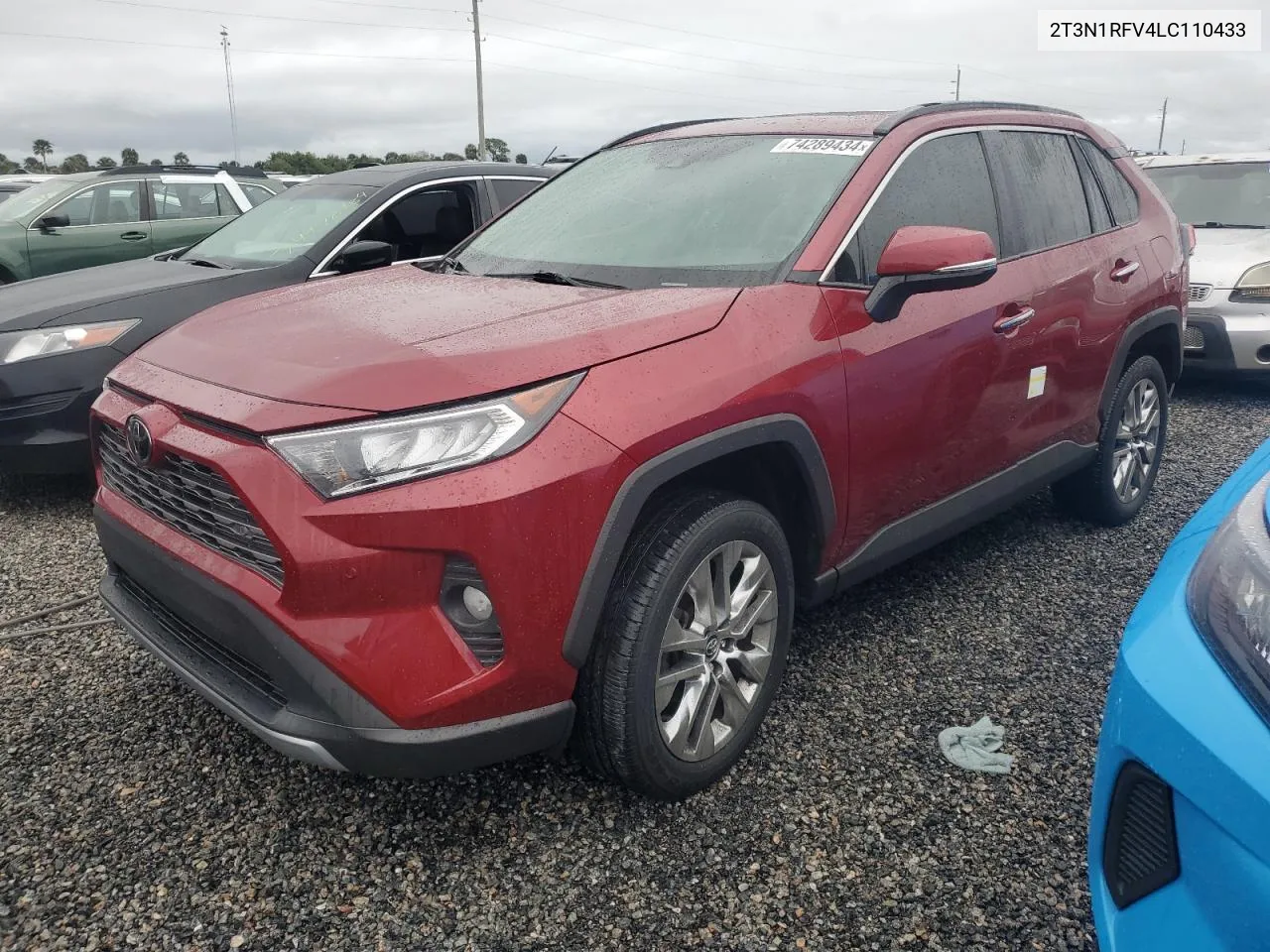 2020 Toyota Rav4 Limited VIN: 2T3N1RFV4LC110433 Lot: 74289434