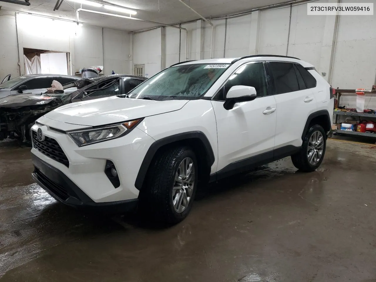 2020 Toyota Rav4 Xle Premium VIN: 2T3C1RFV3LW059416 Lot: 74523904