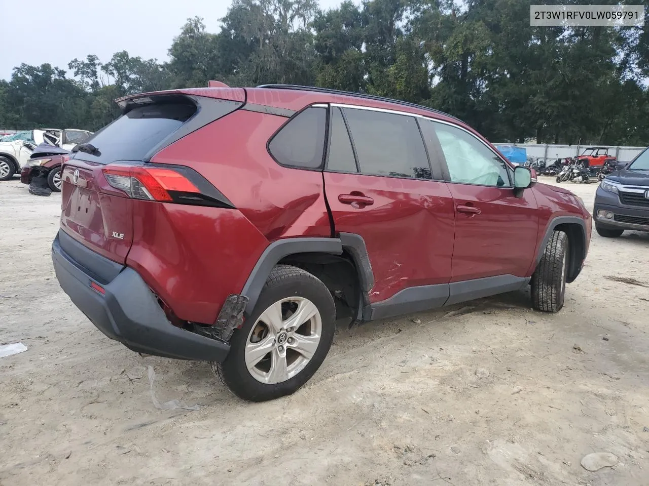 2020 Toyota Rav4 Xle VIN: 2T3W1RFV0LW059791 Lot: 74543054