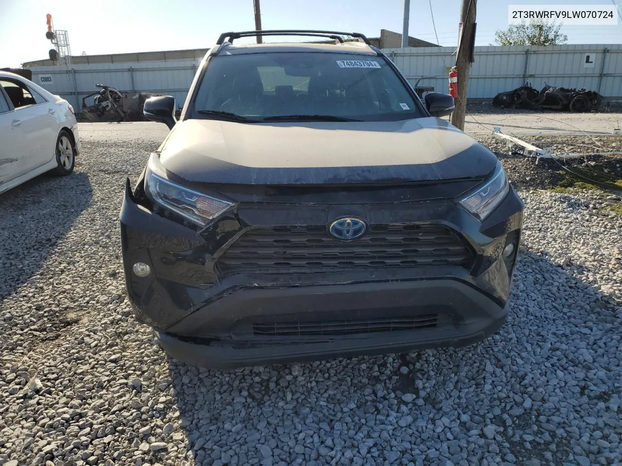 2020 Toyota Rav4 Xle VIN: 2T3RWRFV9LW070724 Lot: 74843794