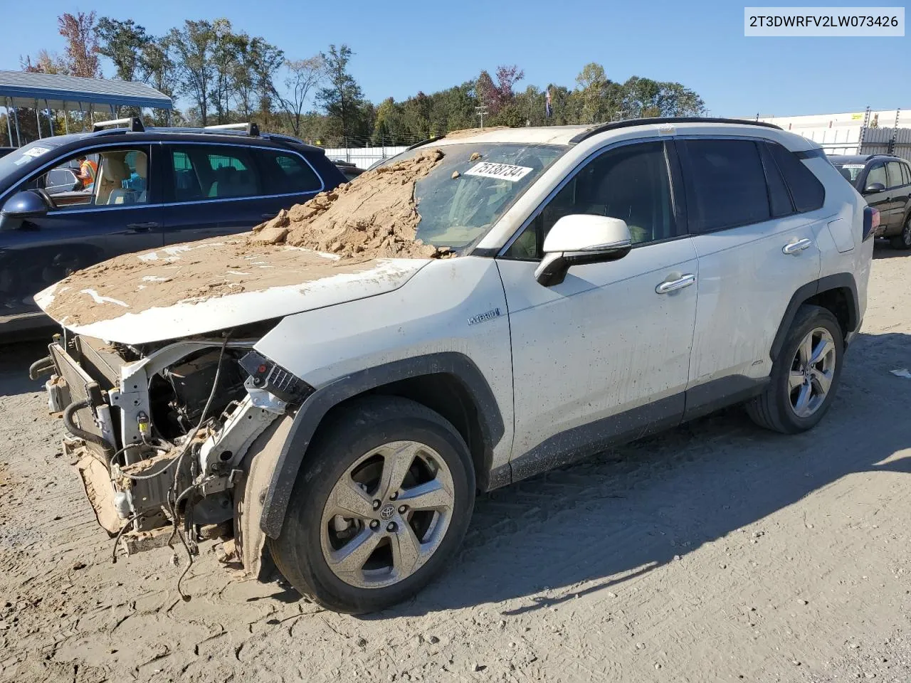 2020 Toyota Rav4 Limited VIN: 2T3DWRFV2LW073426 Lot: 75138734