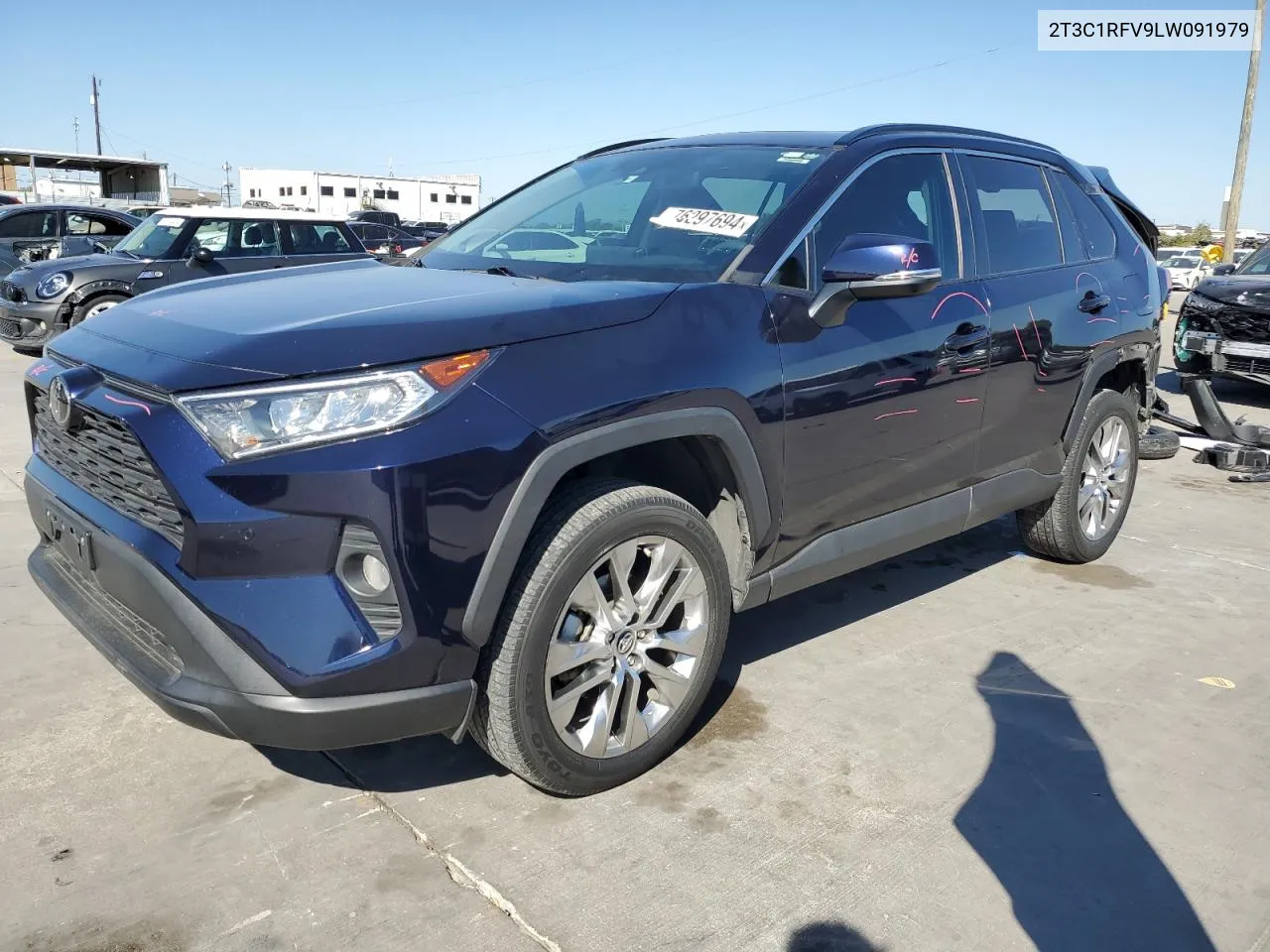 2020 Toyota Rav4 Xle Premium VIN: 2T3C1RFV9LW091979 Lot: 76297694