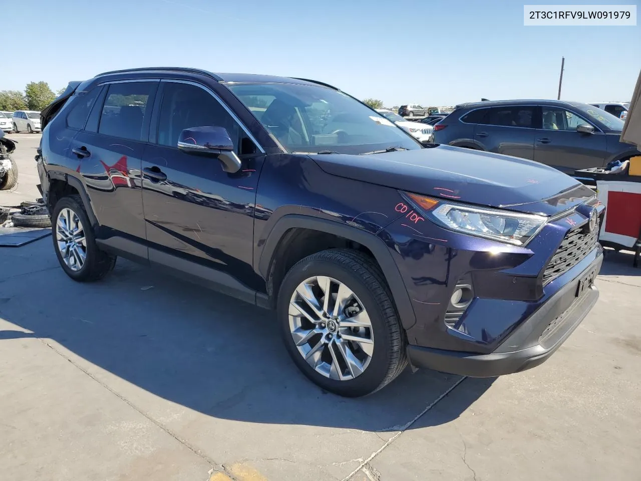 2020 Toyota Rav4 Xle Premium VIN: 2T3C1RFV9LW091979 Lot: 76297694