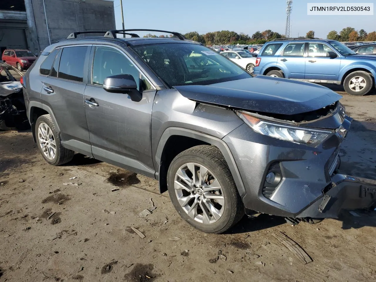 2020 Toyota Rav4 Limited VIN: JTMN1RFV2LD530543 Lot: 77801634