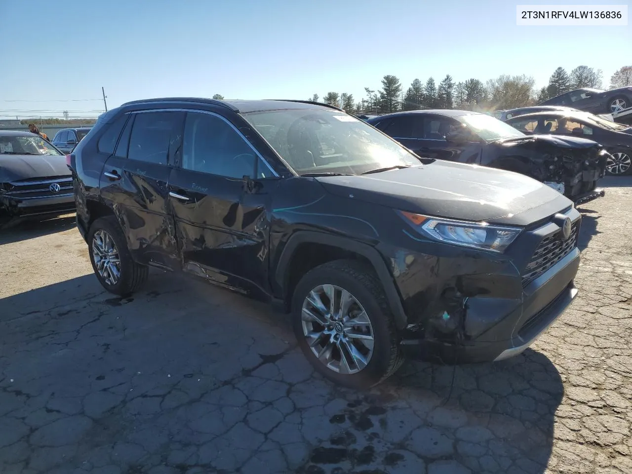 2020 Toyota Rav4 Limited VIN: 2T3N1RFV4LW136836 Lot: 79932324