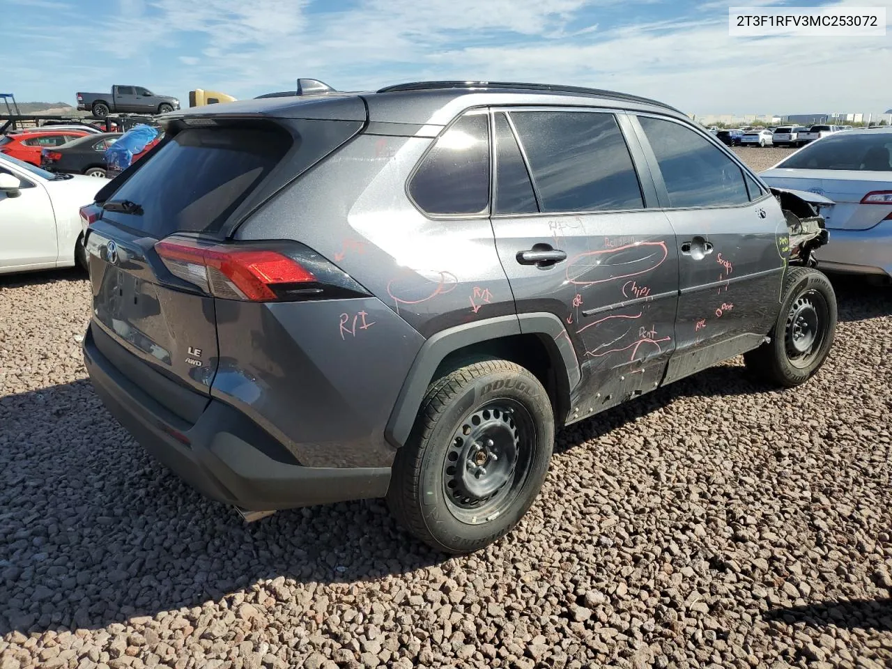 2T3F1RFV3MC253072 2021 Toyota Rav4 Le