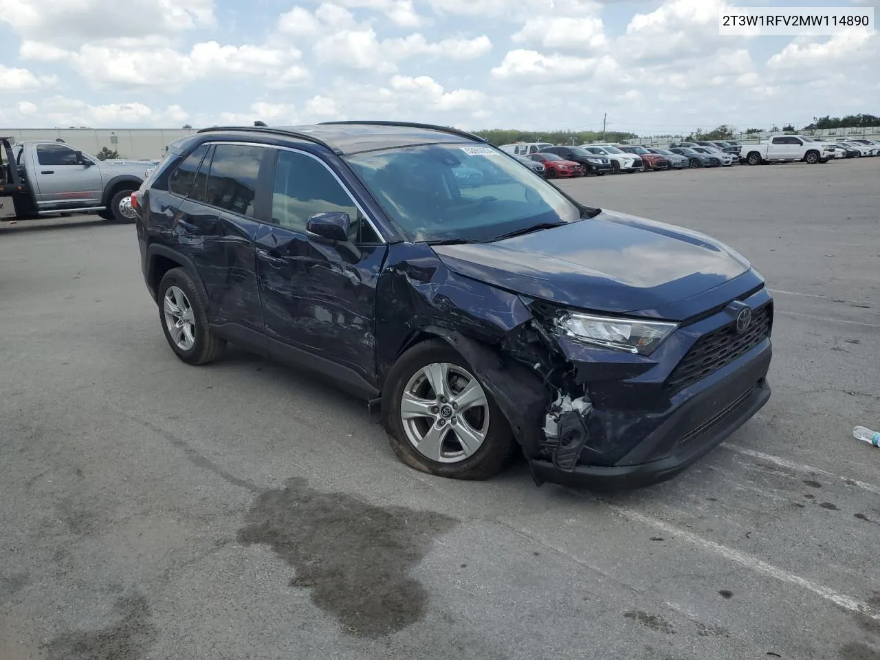 2021 Toyota Rav4 Xle VIN: 2T3W1RFV2MW114890 Lot: 53960054