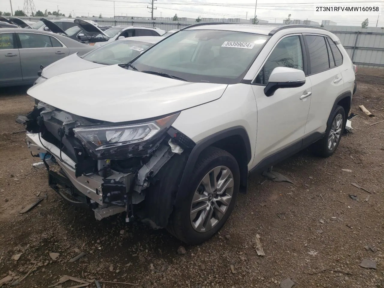 2T3N1RFV4MW160958 2021 Toyota Rav4 Limited