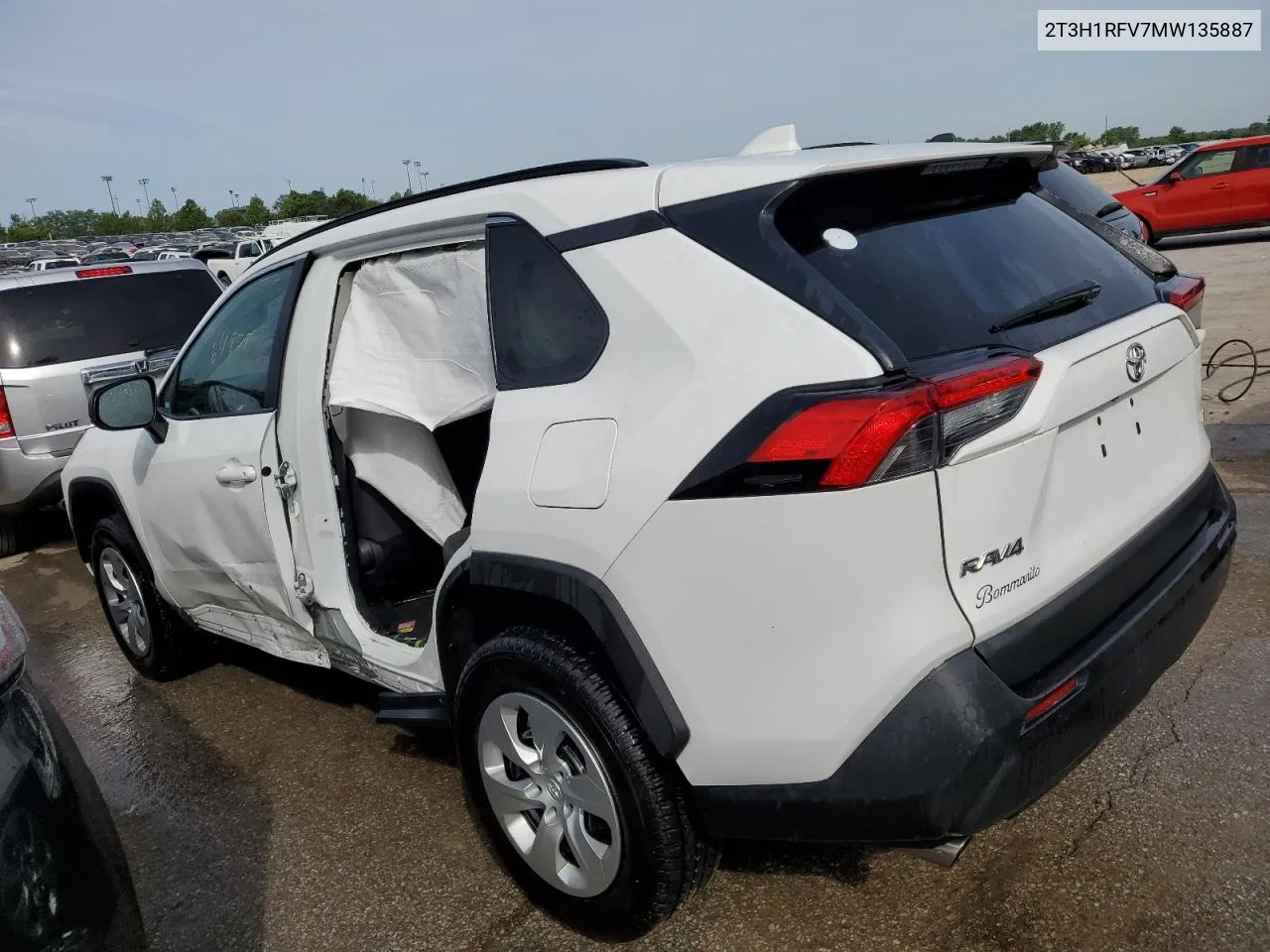 2021 Toyota Rav4 Le VIN: 2T3H1RFV7MW135887 Lot: 57136414