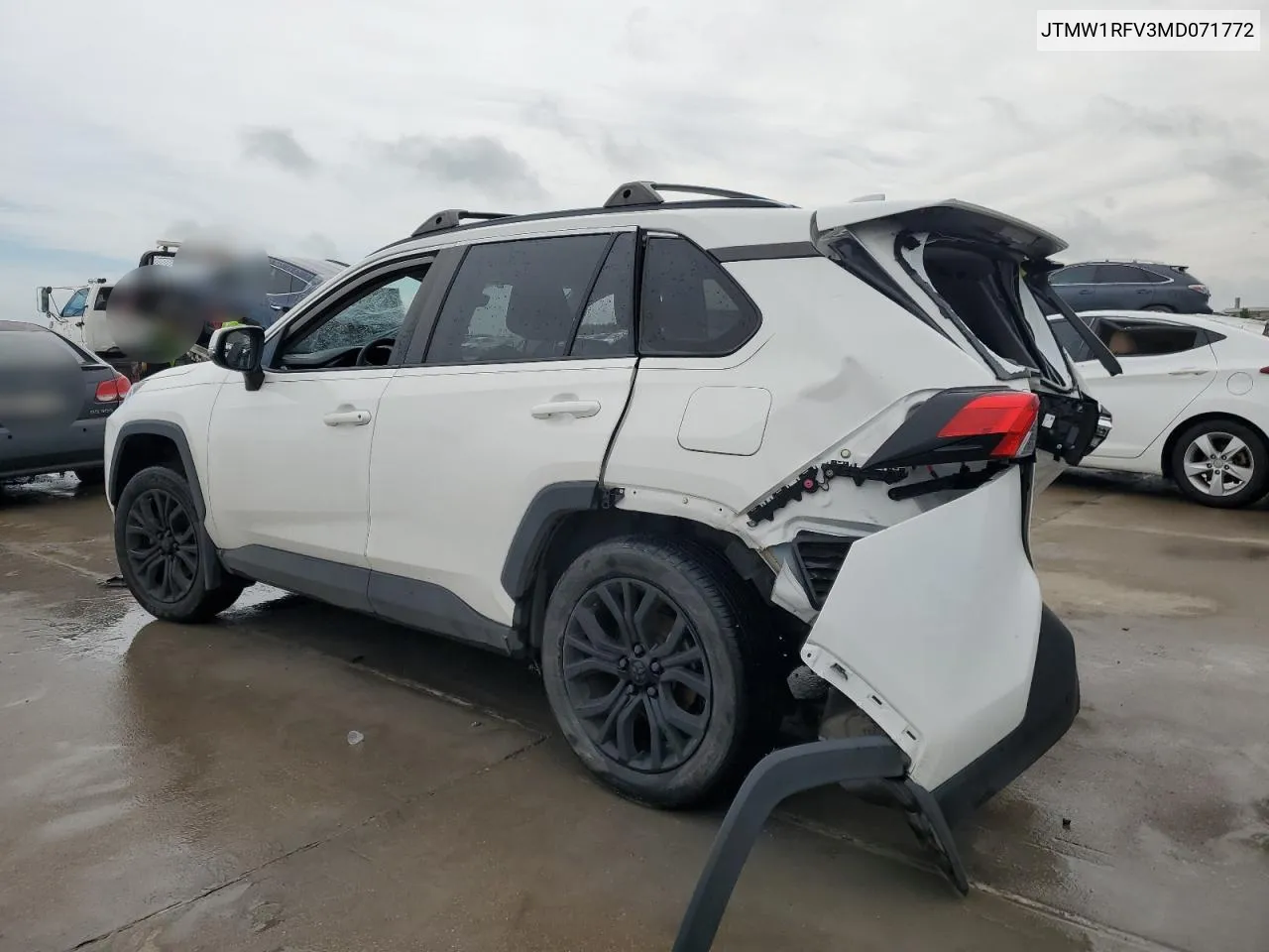 2021 Toyota Rav4 Xle VIN: JTMW1RFV3MD071772 Lot: 57387694