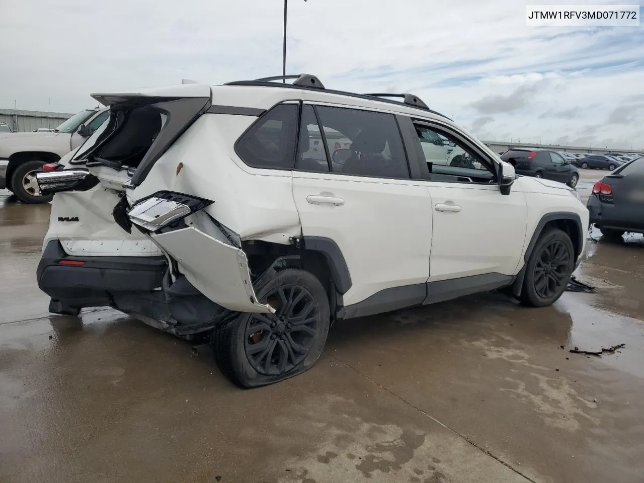 2021 Toyota Rav4 Xle VIN: JTMW1RFV3MD071772 Lot: 57387694