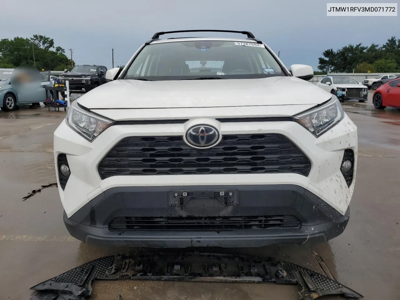 2021 Toyota Rav4 Xle VIN: JTMW1RFV3MD071772 Lot: 57387694