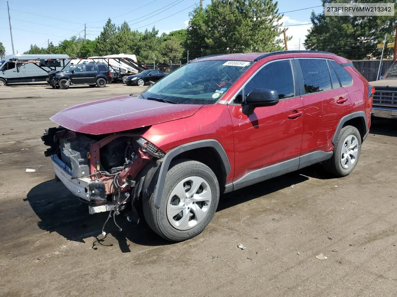 2T3F1RFV6MW213342 2021 Toyota Rav4 Le