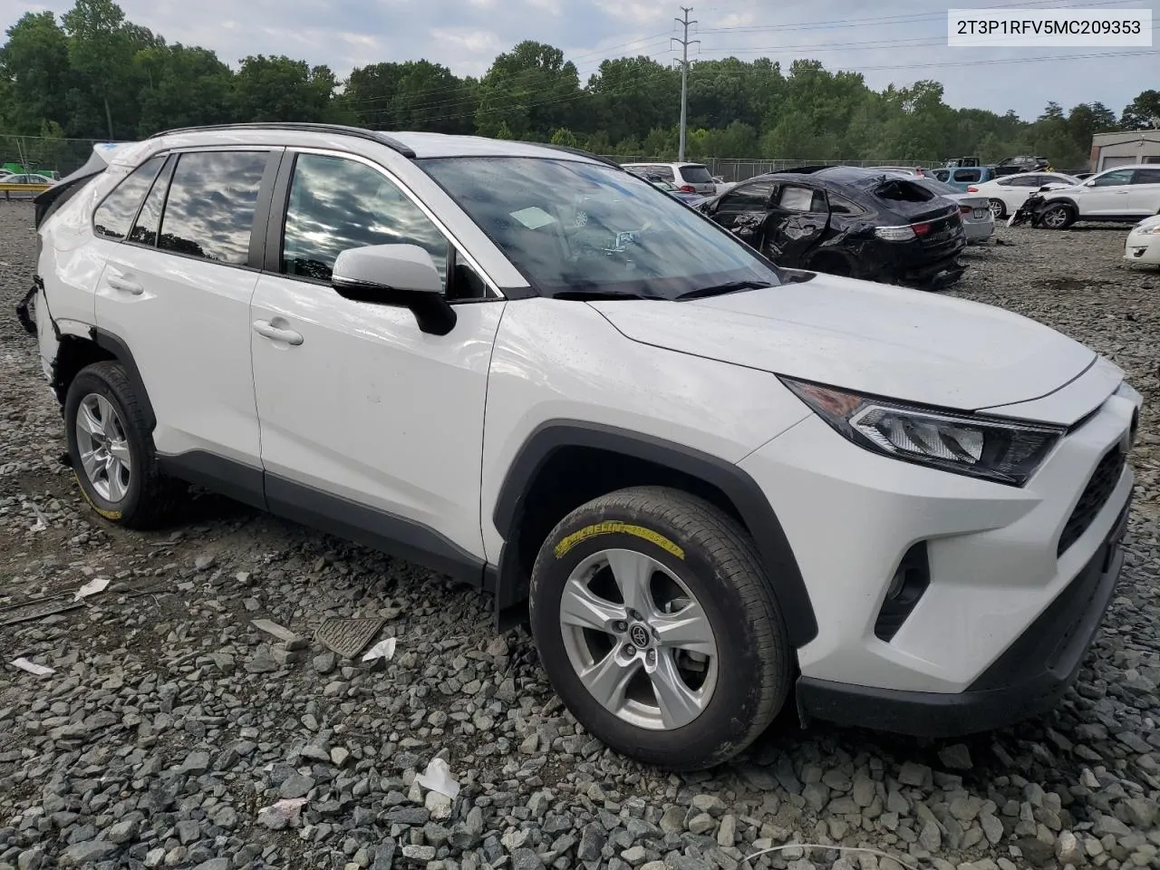 2T3P1RFV5MC209353 2021 Toyota Rav4 Xle