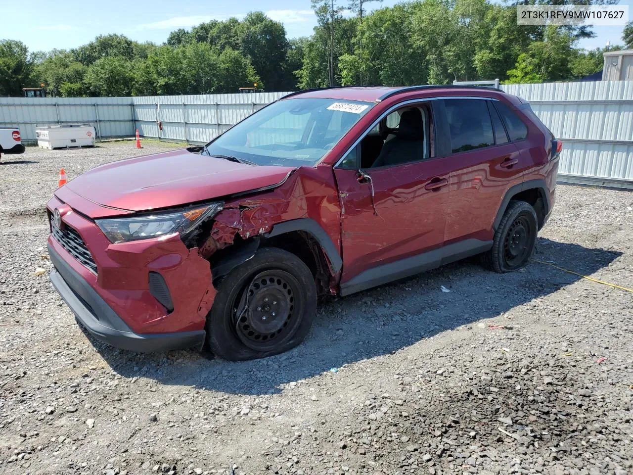 2T3K1RFV9MW107627 2021 Toyota Rav4 Le