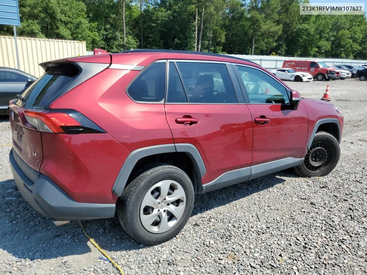 2T3K1RFV9MW107627 2021 Toyota Rav4 Le