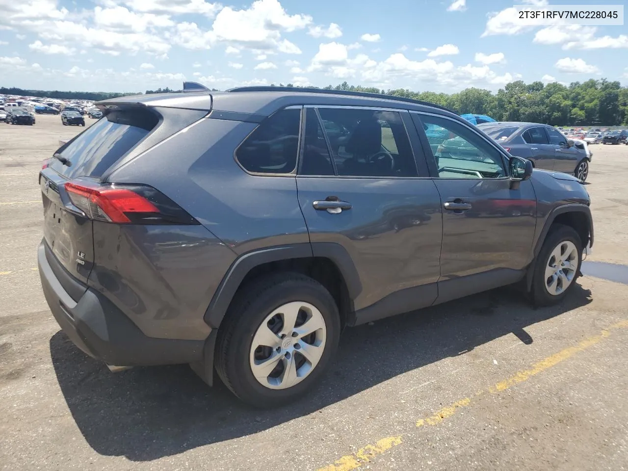 2021 Toyota Rav4 Le VIN: 2T3F1RFV7MC228045 Lot: 59212264