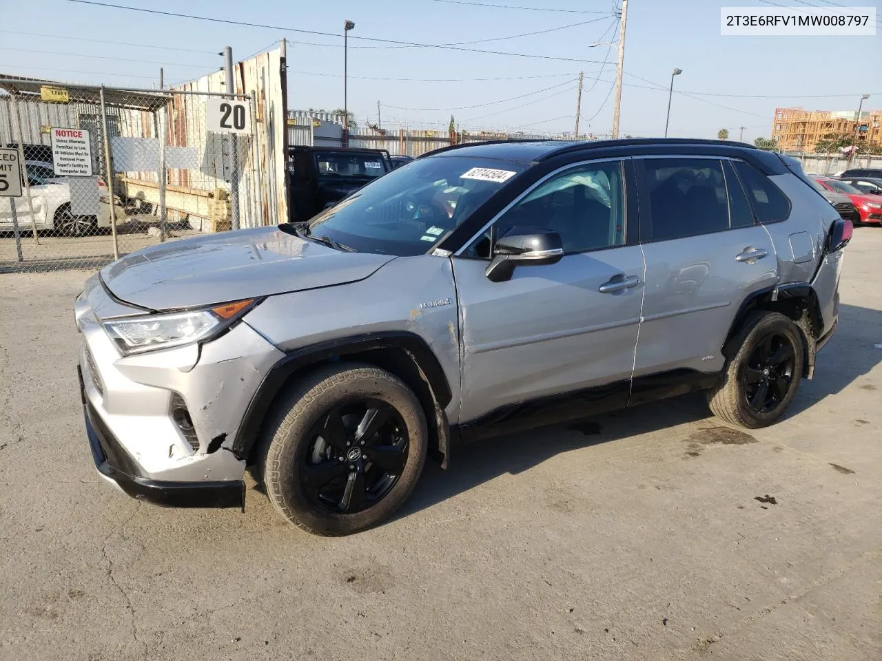 2021 Toyota Rav4 Xse VIN: 2T3E6RFV1MW008797 Lot: 62744504