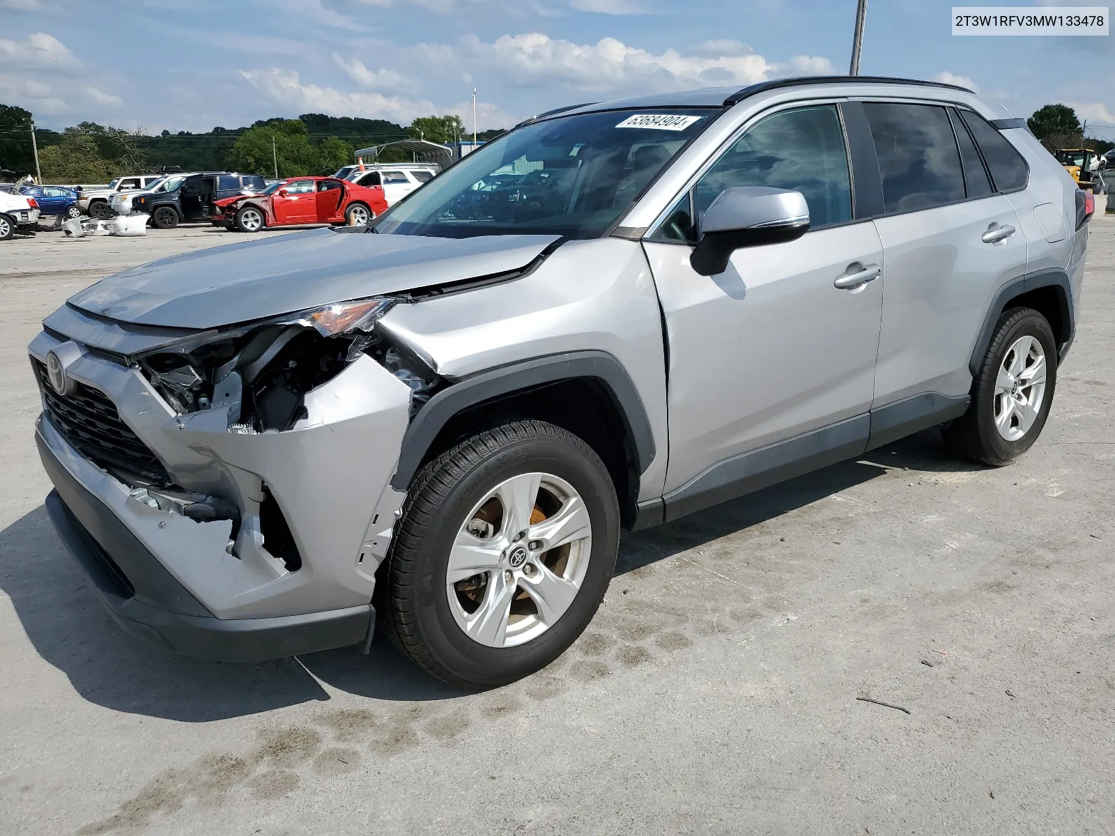 2T3W1RFV3MW133478 2021 Toyota Rav4 Xle