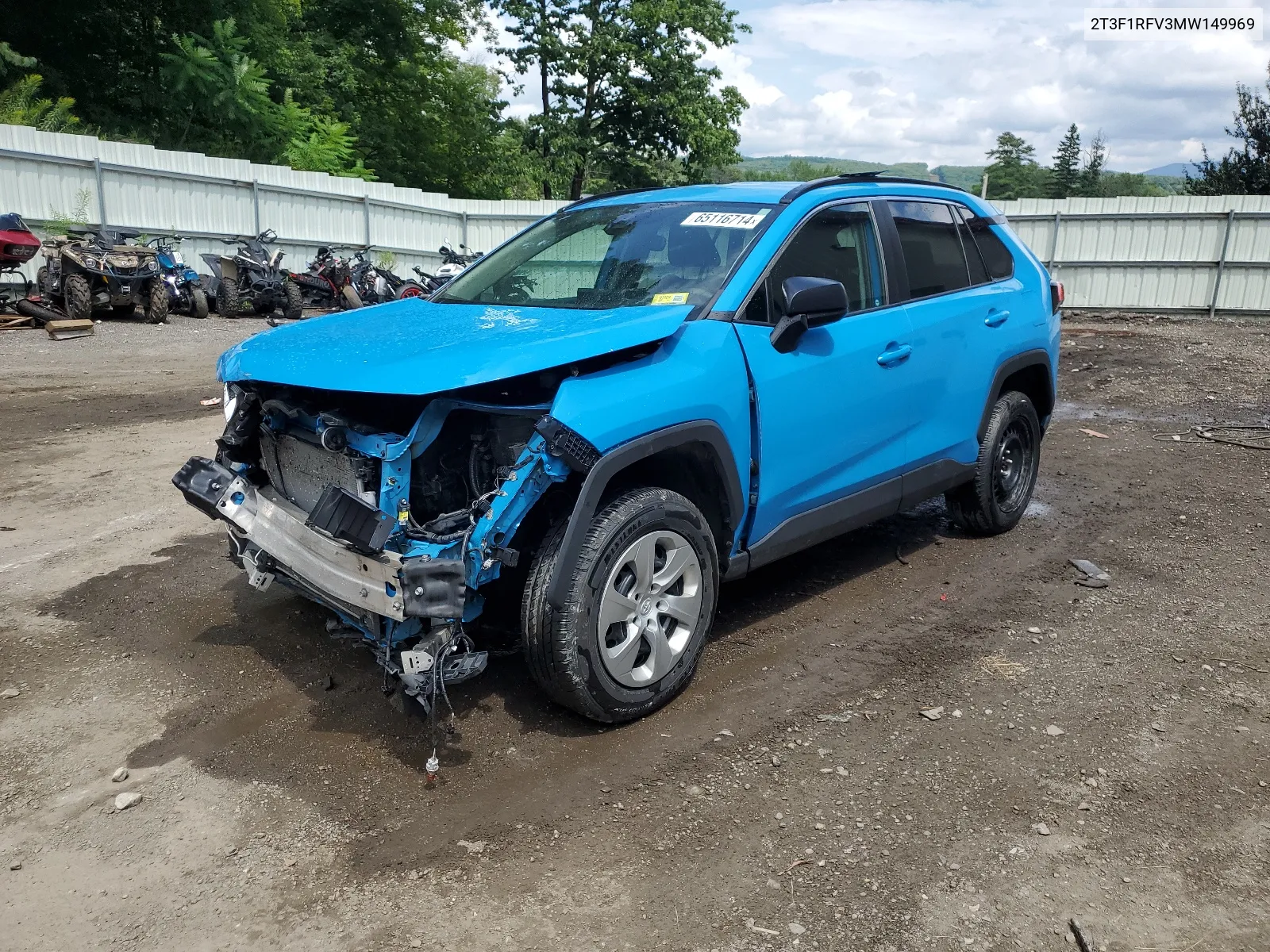 2T3F1RFV3MW149969 2021 Toyota Rav4 Le