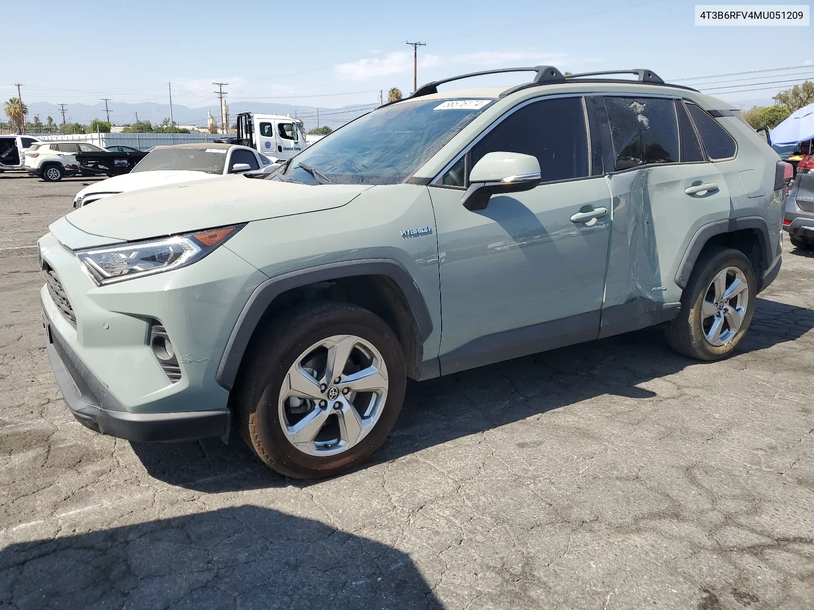 2021 Toyota Rav4 Xle Premium VIN: 4T3B6RFV4MU051209 Lot: 66576174