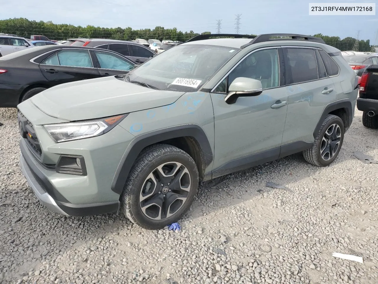 2021 Toyota Rav4 Adventure VIN: 2T3J1RFV4MW172168 Lot: 66616954