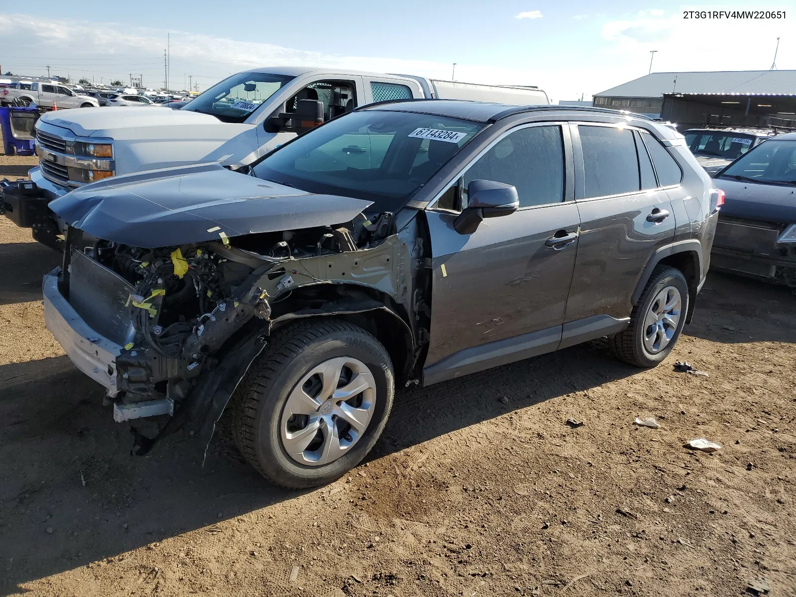 2021 Toyota Rav4 Le VIN: 2T3G1RFV4MW220651 Lot: 67143284