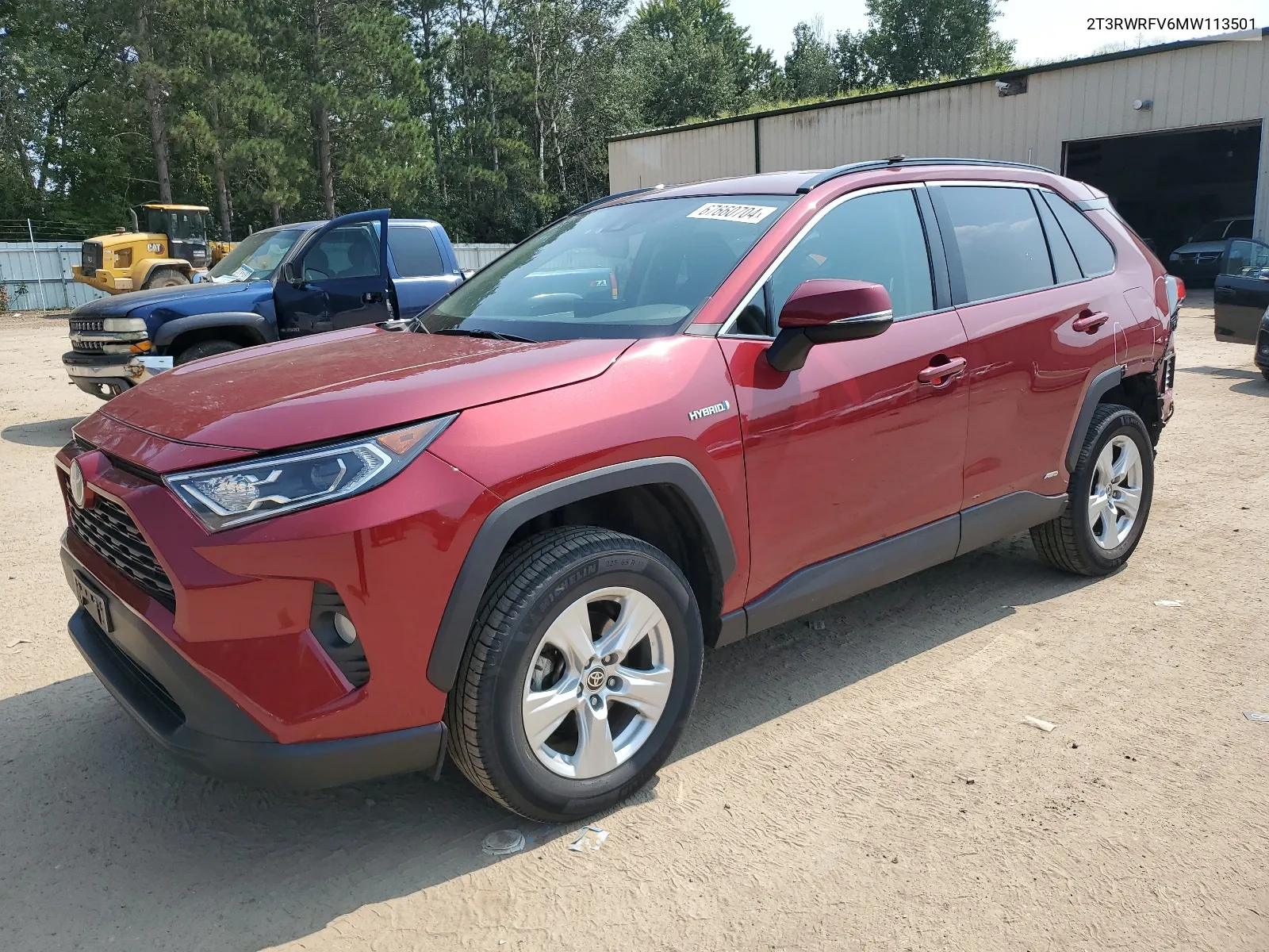 2T3RWRFV6MW113501 2021 Toyota Rav4 Xle