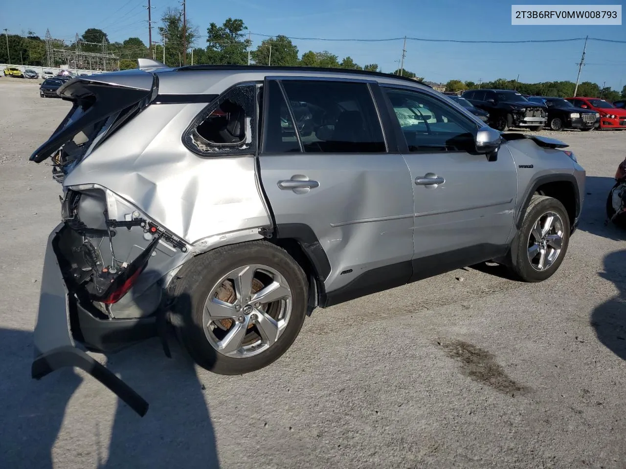 2021 Toyota Rav4 Xle Premium VIN: 2T3B6RFV0MW008793 Lot: 67956004