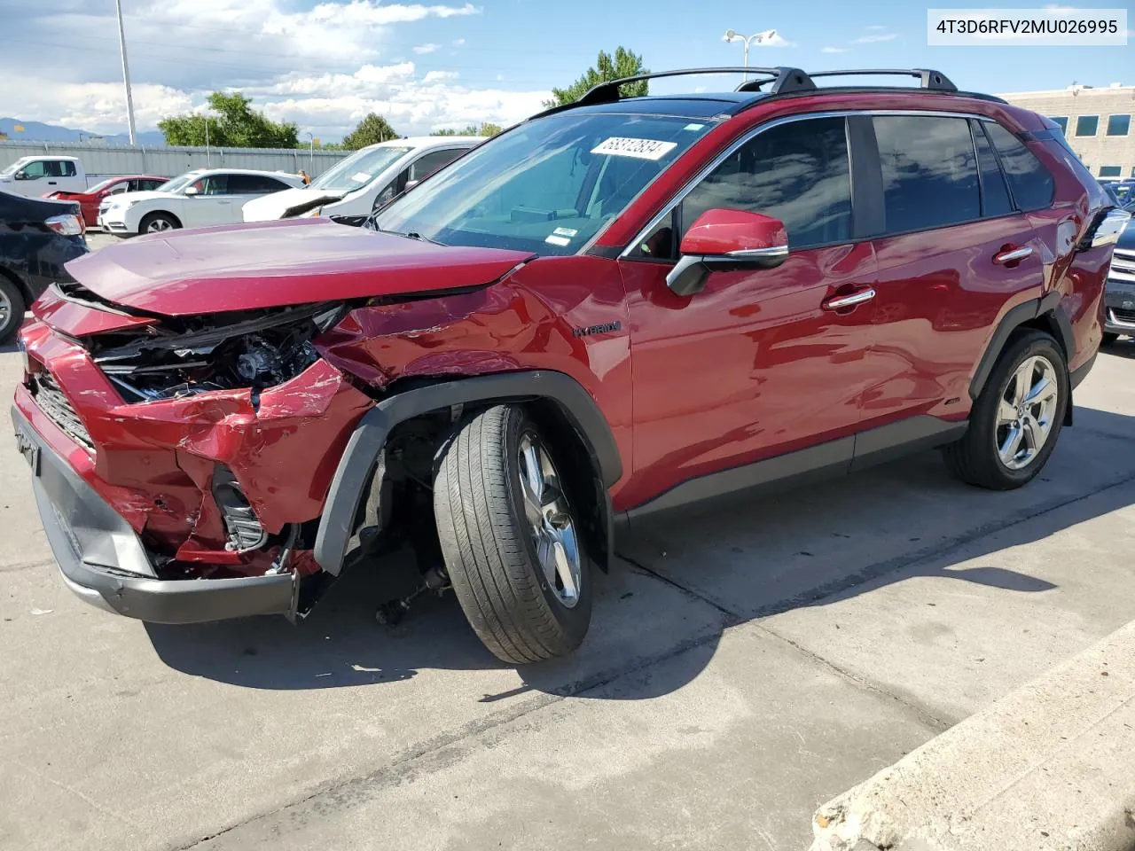 2021 Toyota Rav4 Limited VIN: 4T3D6RFV2MU026995 Lot: 68312834