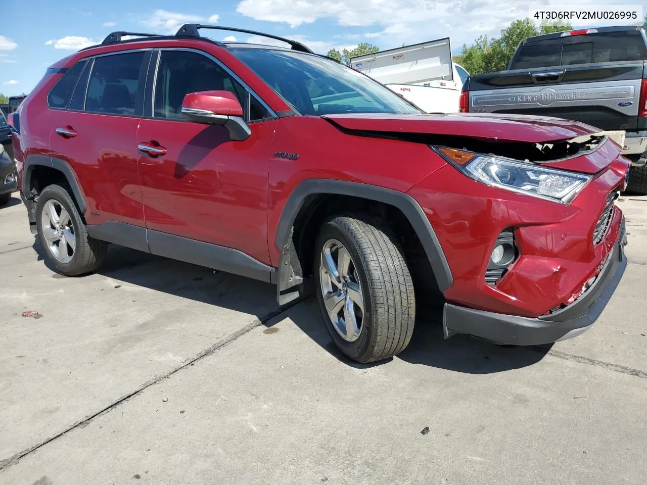 2021 Toyota Rav4 Limited VIN: 4T3D6RFV2MU026995 Lot: 68312834