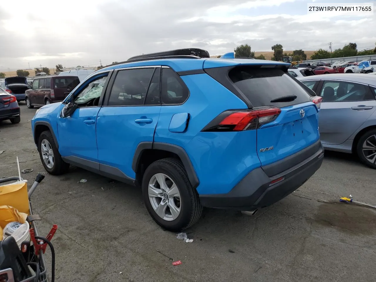 2T3W1RFV7MW117655 2021 Toyota Rav4 Xle