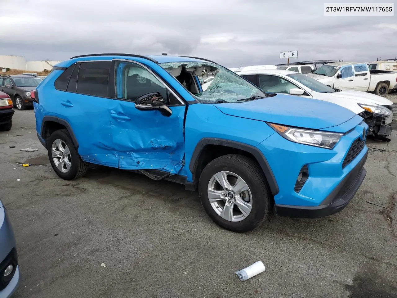 2021 Toyota Rav4 Xle VIN: 2T3W1RFV7MW117655 Lot: 68941844