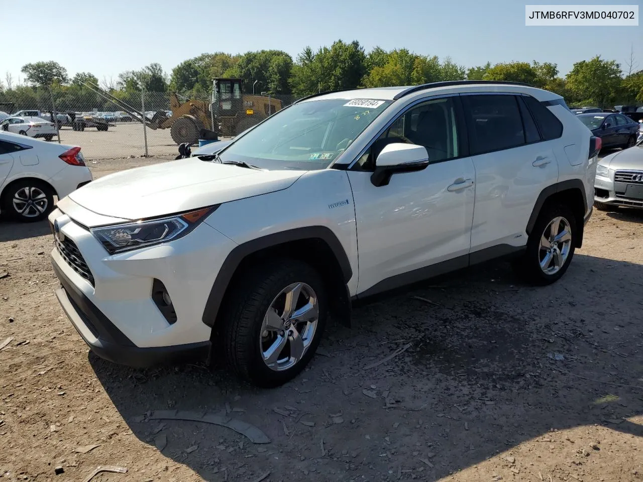 2021 Toyota Rav4 Xle Premium VIN: JTMB6RFV3MD040702 Lot: 69050194