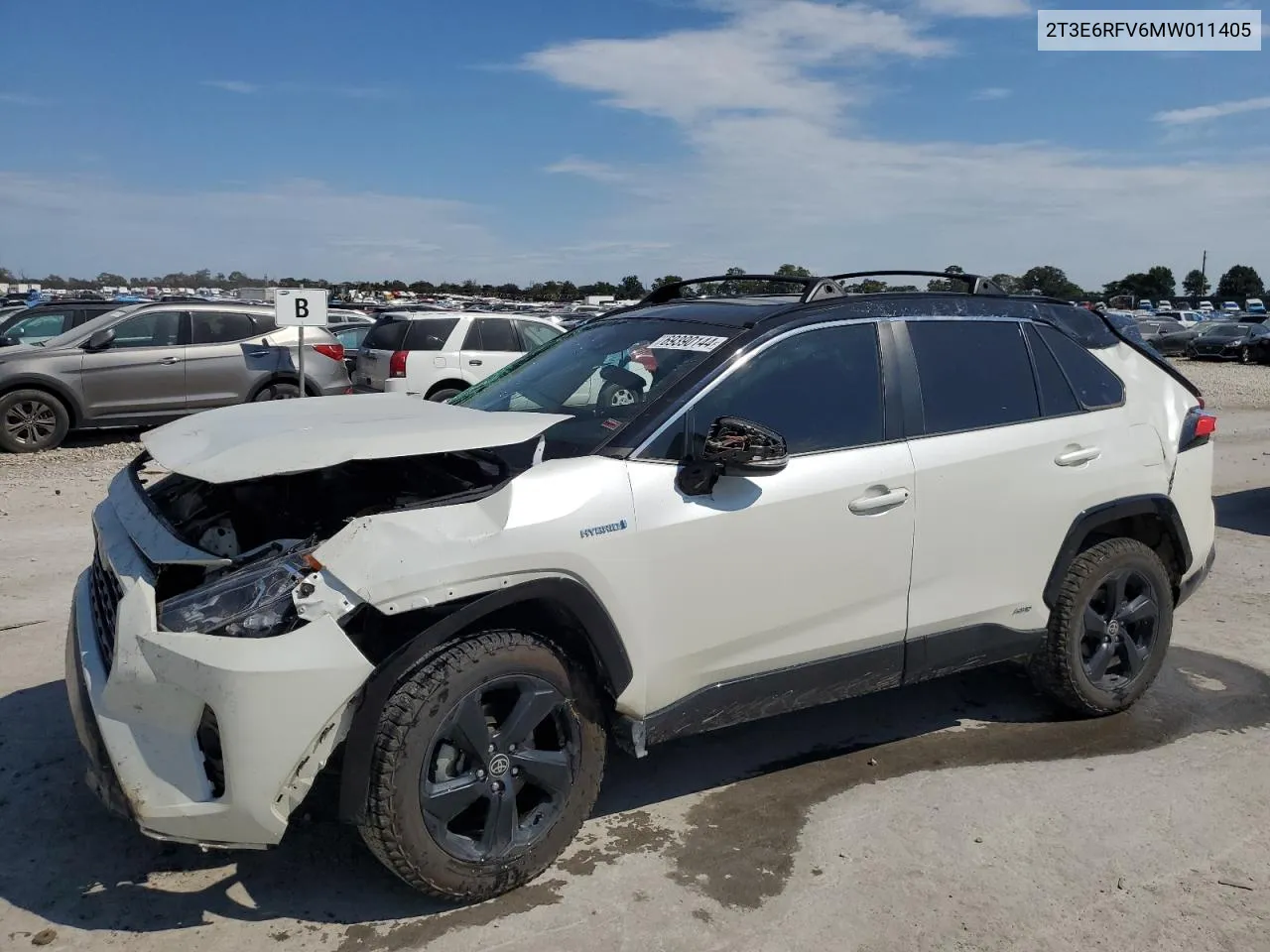 2021 Toyota Rav4 Xse VIN: 2T3E6RFV6MW011405 Lot: 69390144