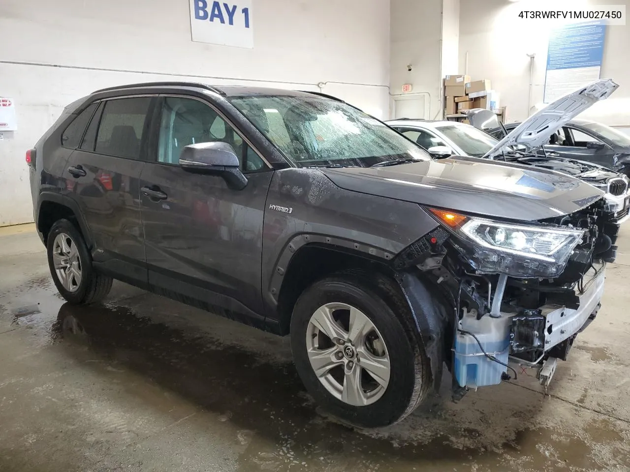 2021 Toyota Rav4 Xle VIN: 4T3RWRFV1MU027450 Lot: 69663634