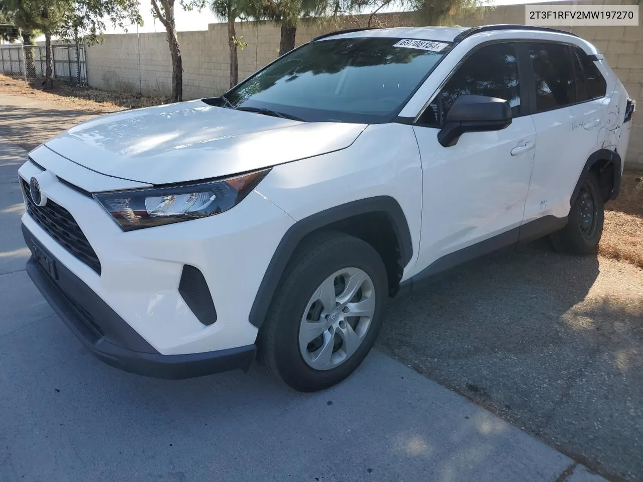 2021 Toyota Rav4 Le VIN: 2T3F1RFV2MW197270 Lot: 69708154