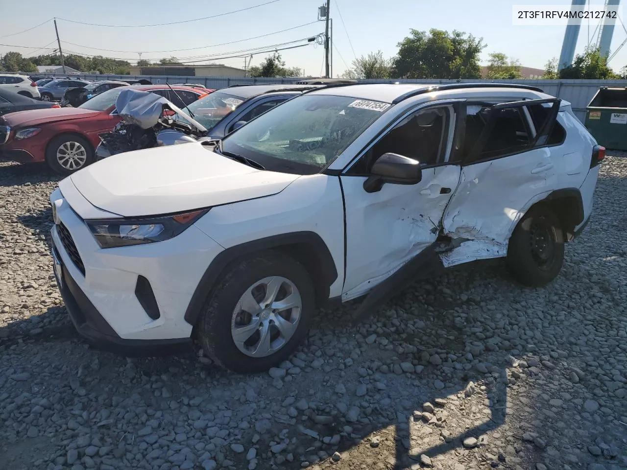 2T3F1RFV4MC212742 2021 Toyota Rav4 Le