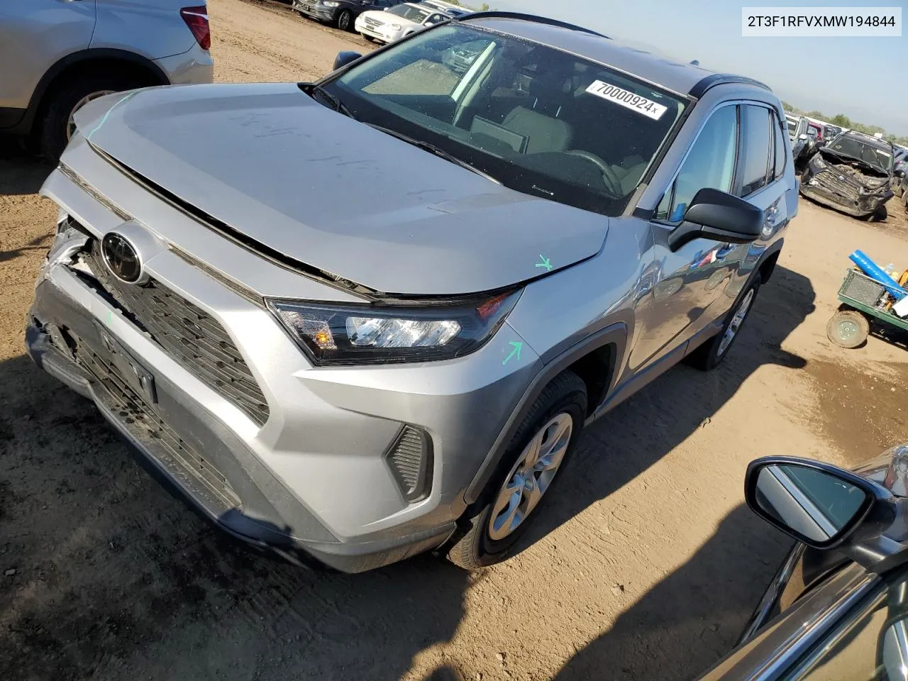 2021 Toyota Rav4 Le VIN: 2T3F1RFVXMW194844 Lot: 70000924