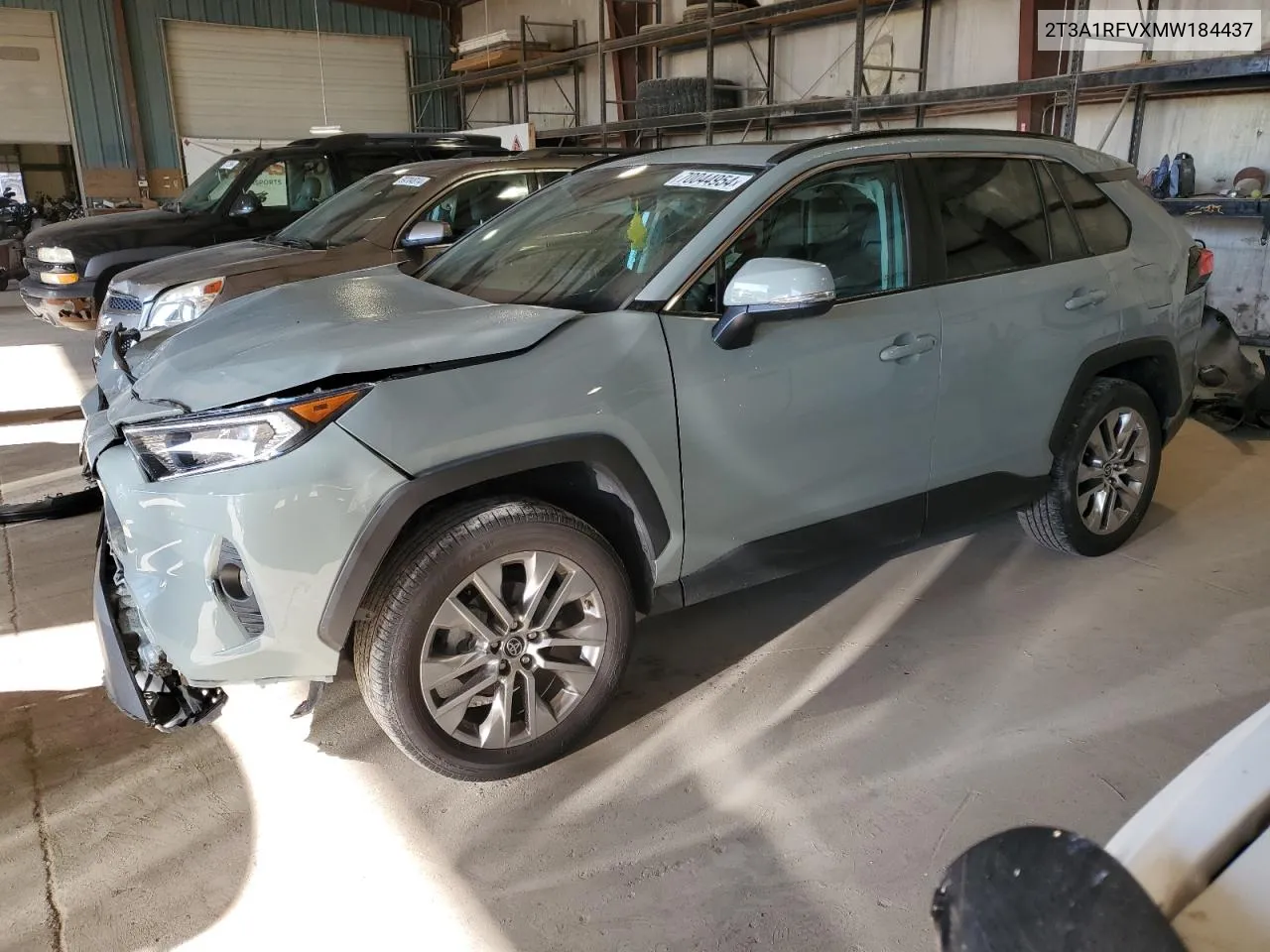 2021 Toyota Rav4 Xle Premium VIN: 2T3A1RFVXMW184437 Lot: 70044954