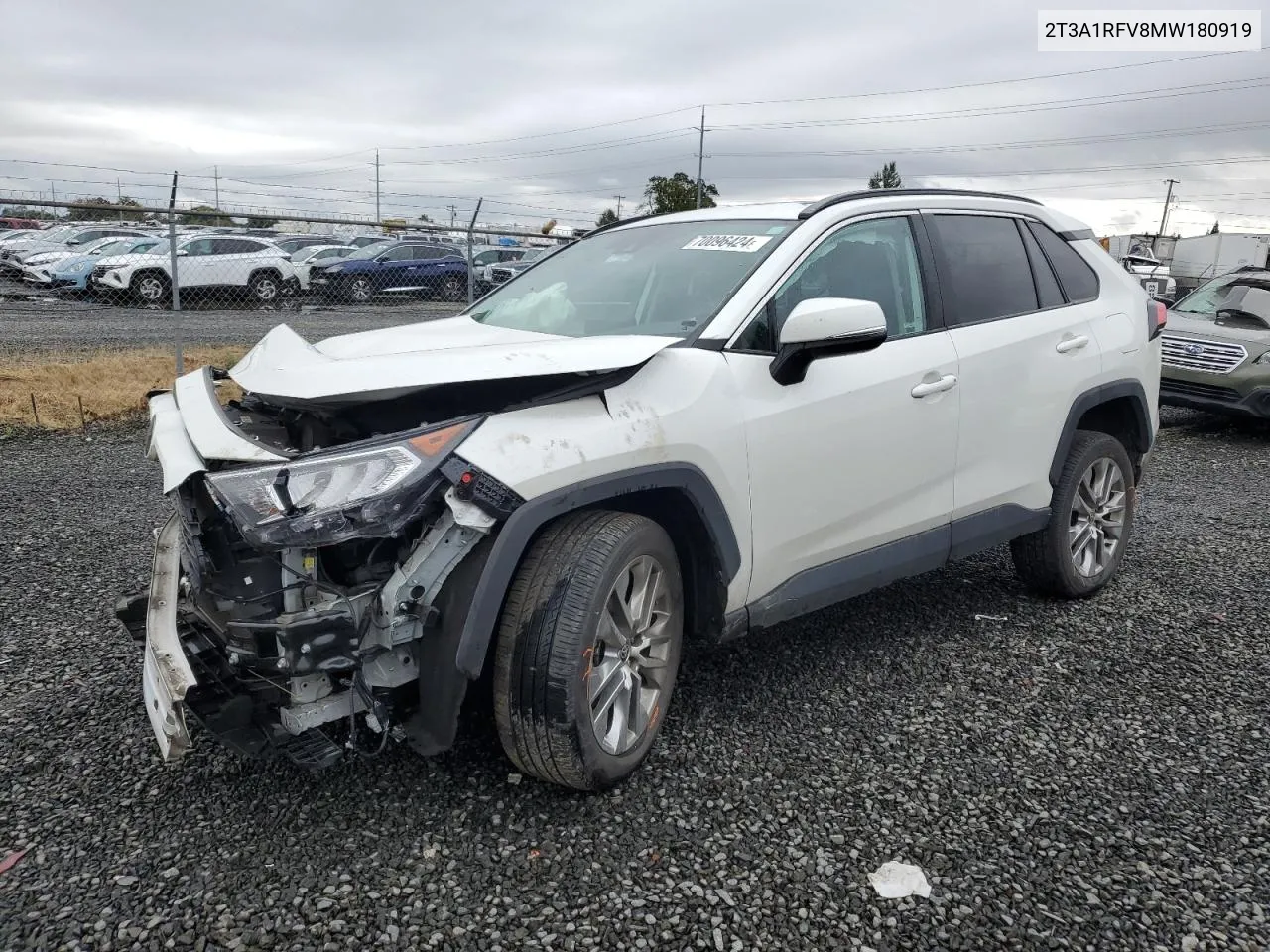 2021 Toyota Rav4 Xle Premium VIN: 2T3A1RFV8MW180919 Lot: 70096424