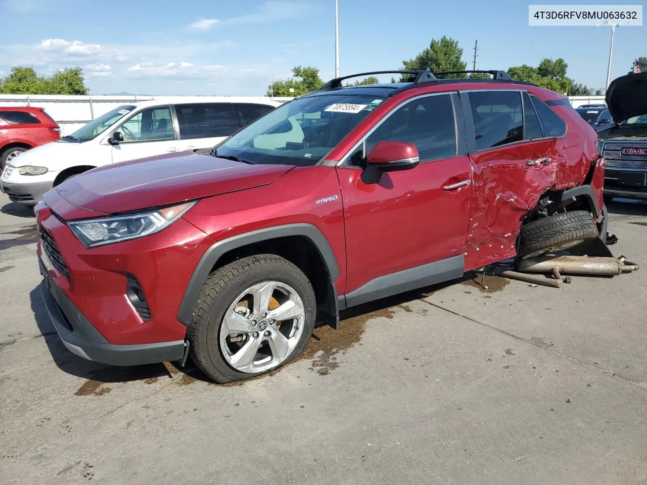 2021 Toyota Rav4 Limited VIN: 4T3D6RFV8MU063632 Lot: 70875894