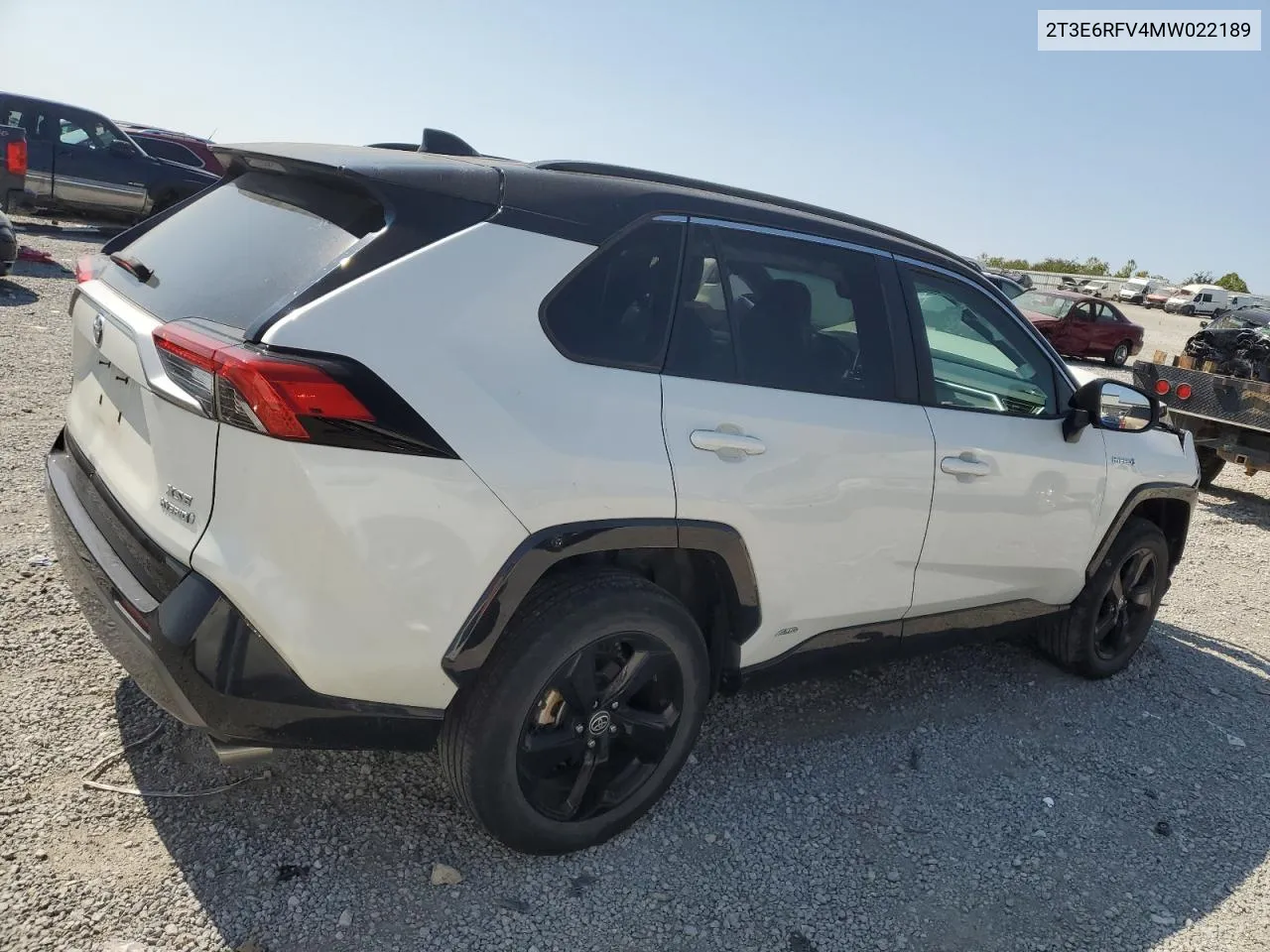 2021 Toyota Rav4 Xse VIN: 2T3E6RFV4MW022189 Lot: 70988384