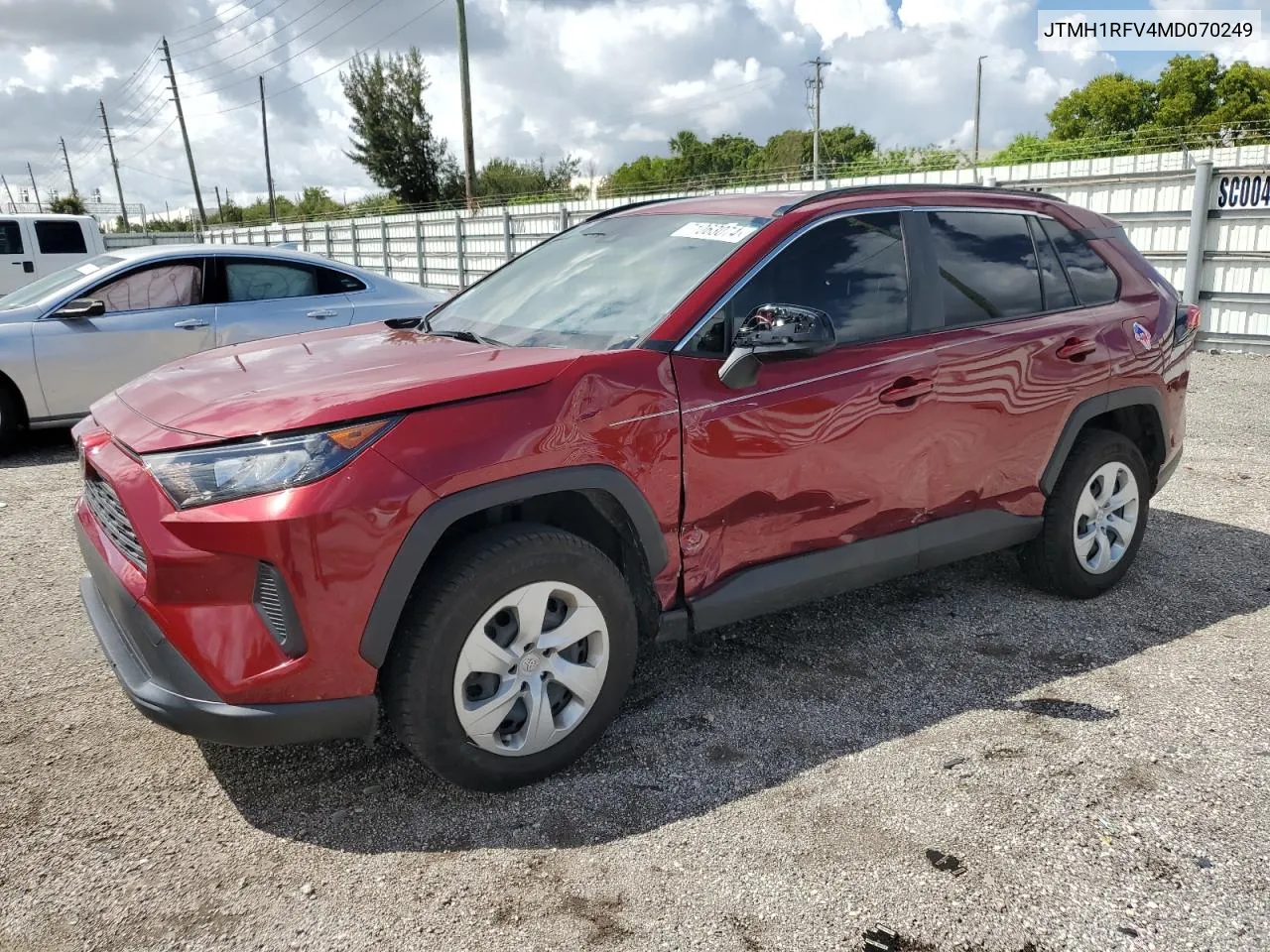 2021 Toyota Rav4 Le VIN: JTMH1RFV4MD070249 Lot: 71063074