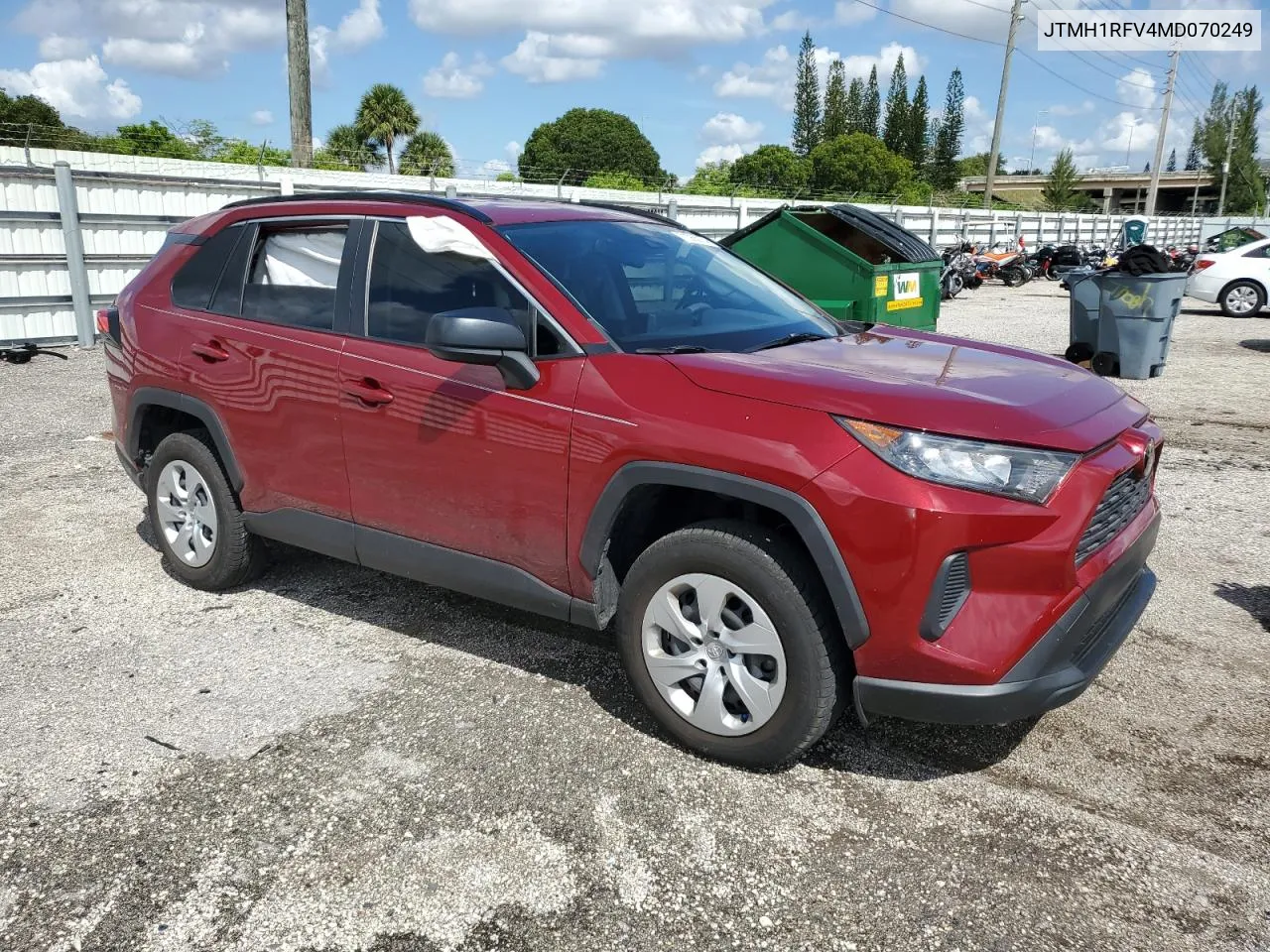 2021 Toyota Rav4 Le VIN: JTMH1RFV4MD070249 Lot: 71063074